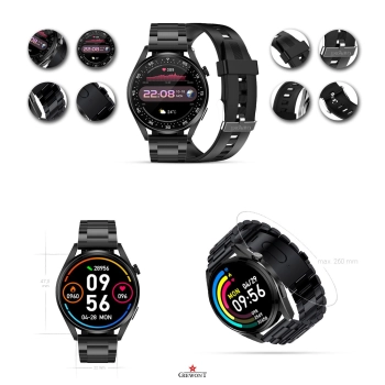 Smartwatch Giewont Vertex SmartCall GW450-1 Carbon/Carbon Silikon