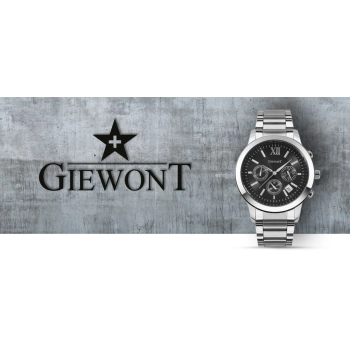 Zegarek Męski Giewont Apex Chrono GW6480-1 Chronograf Silver/Black