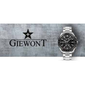 Zegarek Męski Giewont PrimeChrono GW8620-1 Chronograf Silver/Black