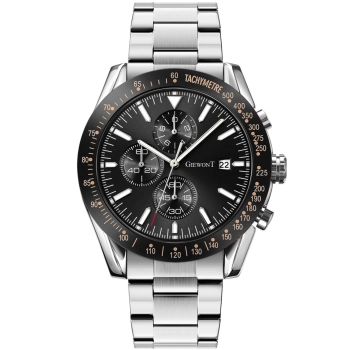 Zegarek Męski Giewont PrimeChrono GW8620-1 Chronograf Silver/Black