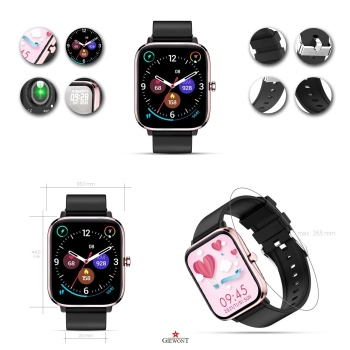 Smartwatch Giewont Dynamic SmartCall GW230-3 - Rose Gold/Black Effect