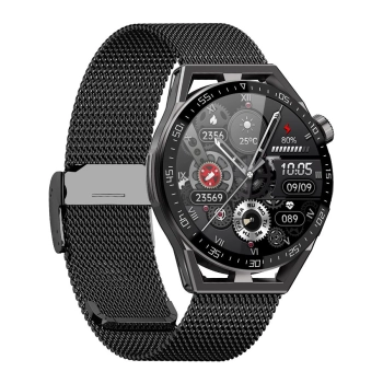 Smartwatch Rubicon RNCE88-2 Czarny- Czarny Pasek Silikonowy + Czarna Bransoleta