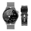 Smartwatch Rubicon RNCE88-3 Srebrny - Czarny Pasek Silikonowy + Srebrna Bransoleta