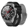 Smartwatch Rubicon RNCE88-3 Srebrny - Czarny Pasek Silikonowy + Srebrna Bransoleta