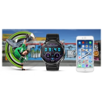 Smartwatch Gravity GT21-1+ Czarny Pasek Silikonowy