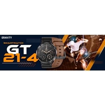 Smartwatch Gravity GT21-4 + Czarny Pasek Silikonowy