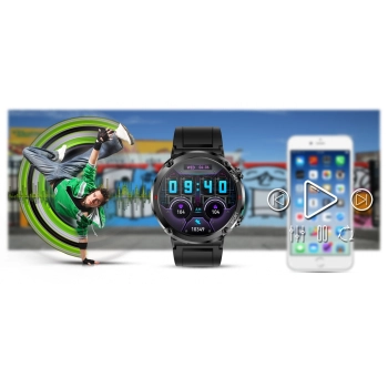 Smartwatch Gravity GT21-4 + Czarny Pasek Silikonowy