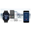 Smartwatch Gravity GT15-1 Czarny Pasek Silikonowy + Czarna Bransoleta