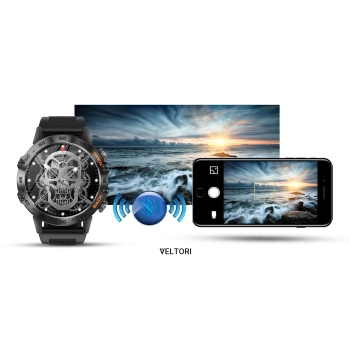 Smartwatch Veltori VT120-1 Czarny Pasek Silikonowy