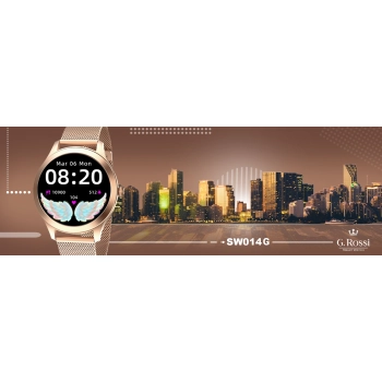 Damski SMARTWATCH G.Rossi SW014G-2 Różowe złoto