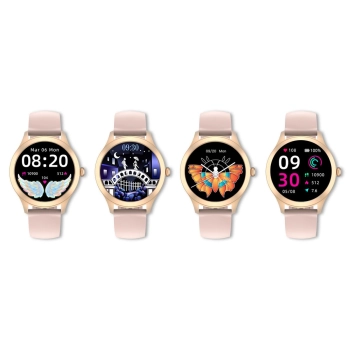 Damski SMARTWATCH G.Rossi SW014G-3 Różowe złoto, Silikonowy pasek